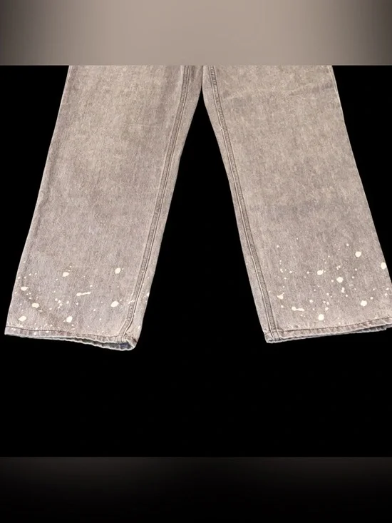 Levi’s Low Pro Straight Leg Gray Bleach Splatter Jeans Size 30 NWT-Y2K-Grunge - Picture 11 of 16